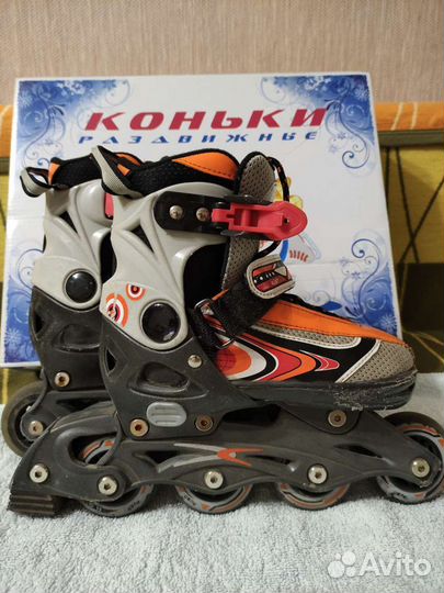 Роликовые коньки детские раздвижные