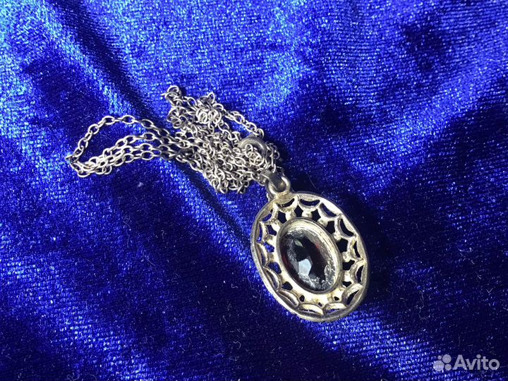 Кулон серебро винтаж или старше, камень натуральны