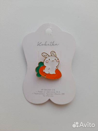 Значки броши Кролик Кокетка