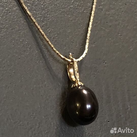 Подвеска черная жемчужина 585