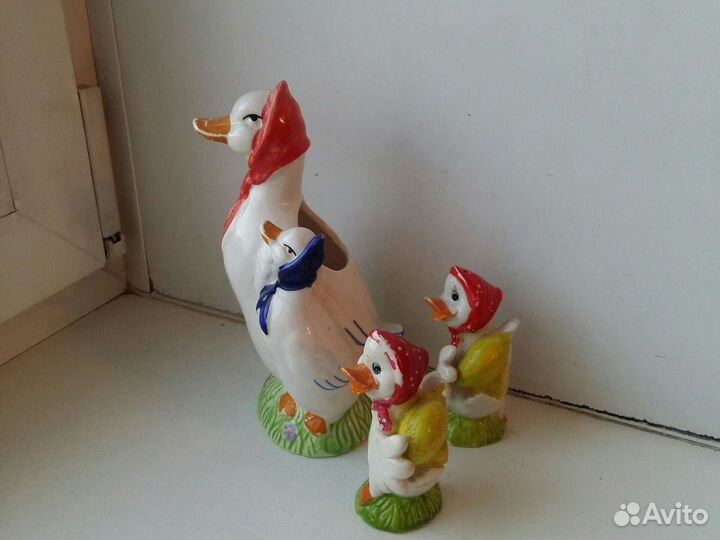 Утята / Фарфор / Салфетница + набор для специй