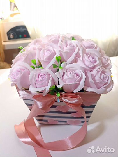 Букет из мыльных роз 21 роза