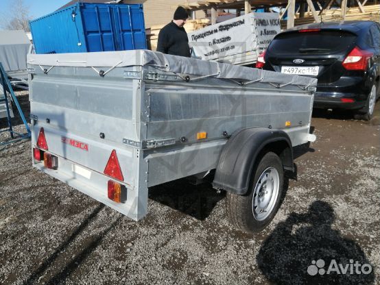 Прицеп легковой с тентом 60 см, надставные борта