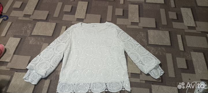 Блузка женская 42 44 гипюр
