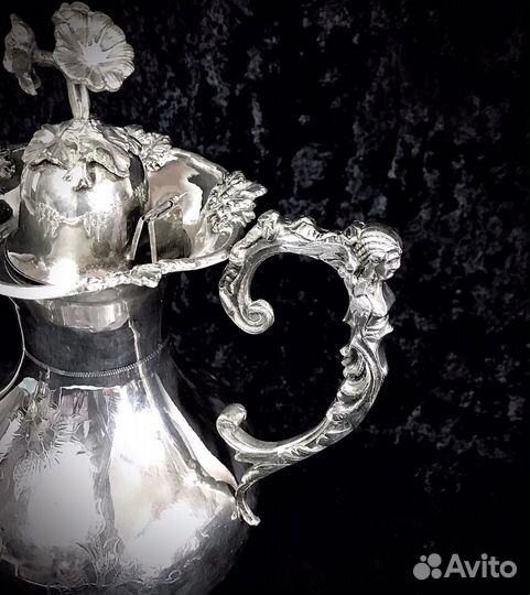 Сервиз чайный антикварный, серебрение, Англия