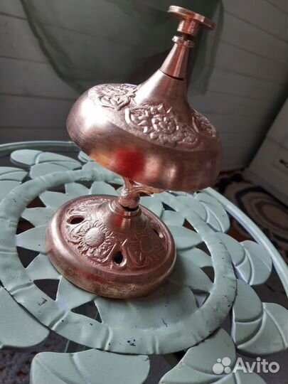Звонок барный настольный медный