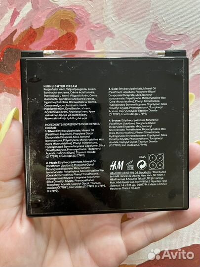 Палетка кремовых хайлайтеров H&M