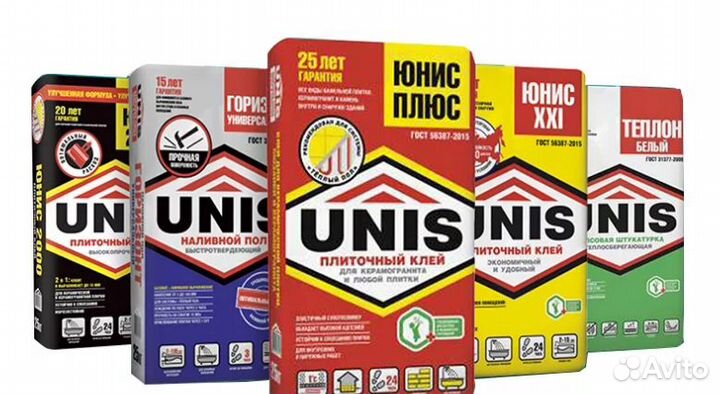 Плиточный клей юнис