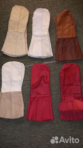 Перчатки рукавицы рабочие кожаные