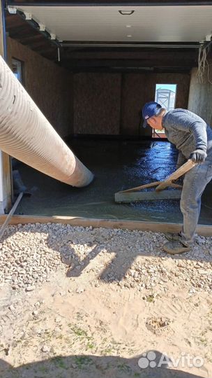 Доставка бетона миксером бетононасос