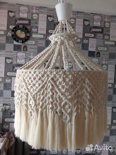 Абажур в технике макраме