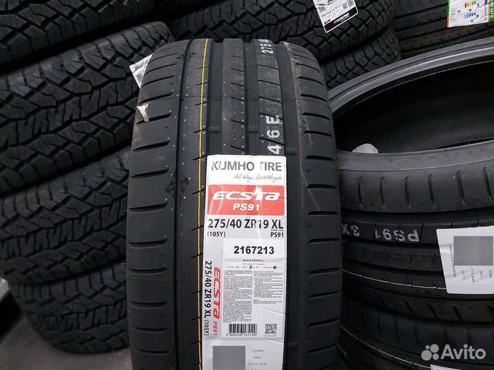 Kumho Ecsta PS91 275/40 R19 и 245/45 R19 105Y