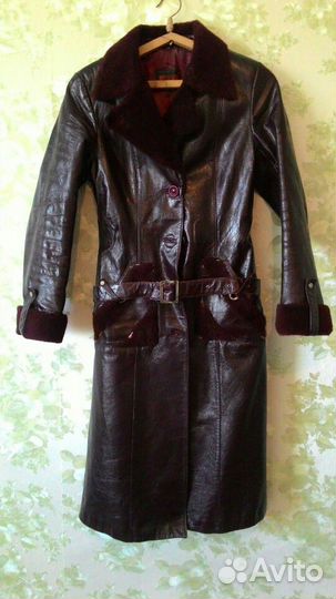 Плащ кожаный