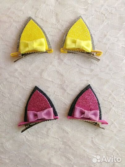 Заколки кошачьи ушки