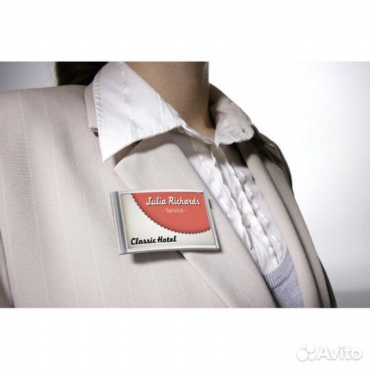 Бейдж магнитный выпукл. Durable Classic,34 x 74 мм