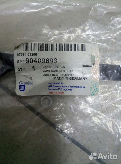 Прокладка поддона GM 90409693