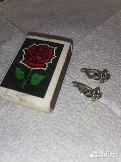 Серьги серебро СССР