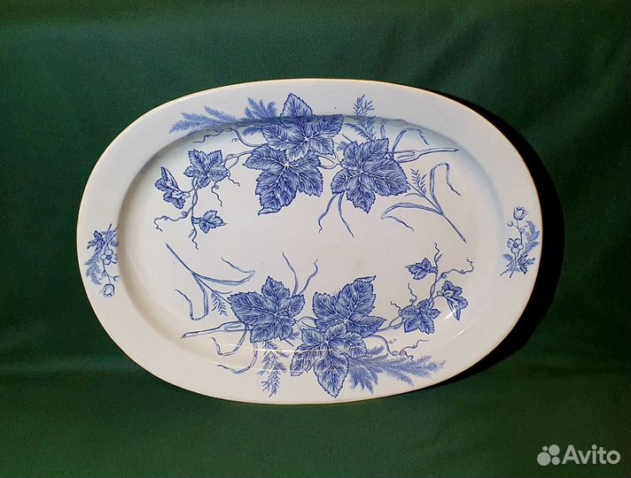 Старинное большое блюдо. 19 век