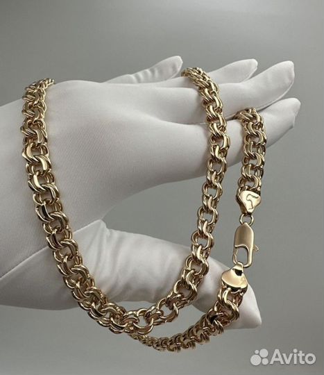 Цепь бисмарк 12мм, 65см, 107гр, медицинский сплав