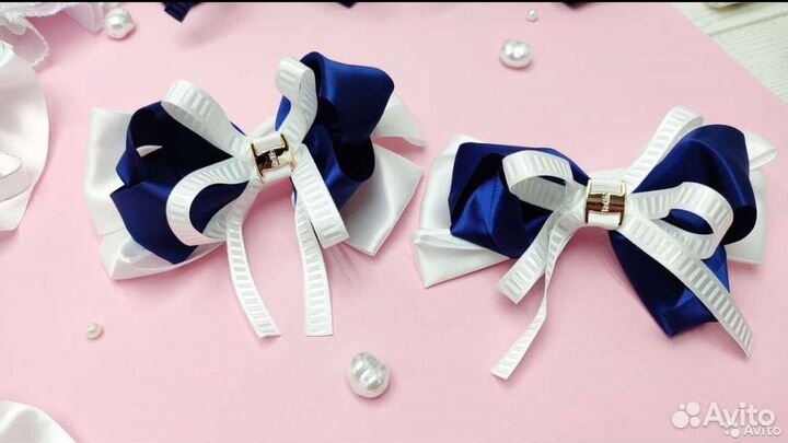 Банты школьные,новые,капроновые,белые