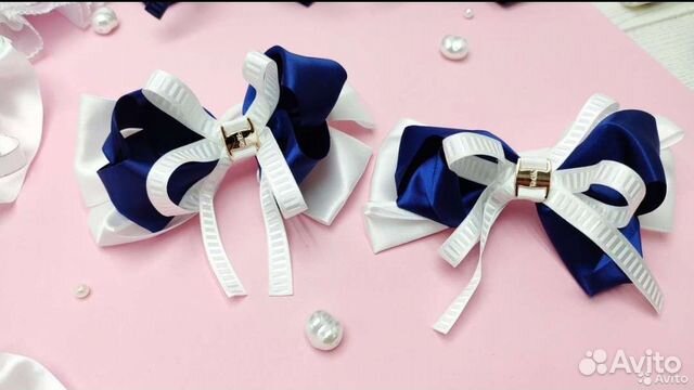 Банты школьные,новые,капроновые,белые