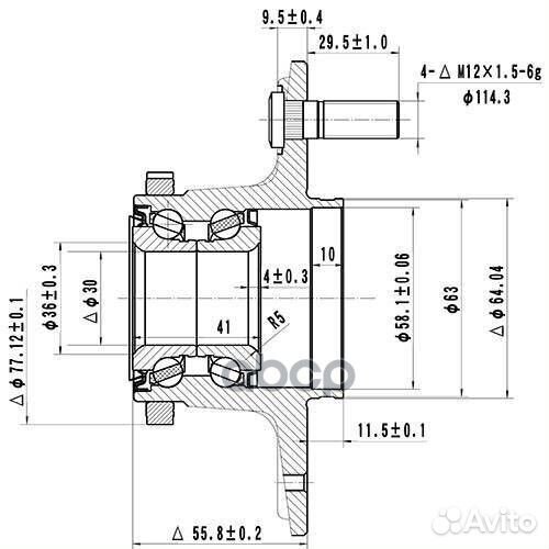 Ступица задняя зад лев Z89237R Zikmar