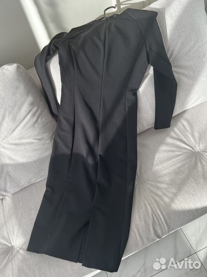 Платье zara черное миди