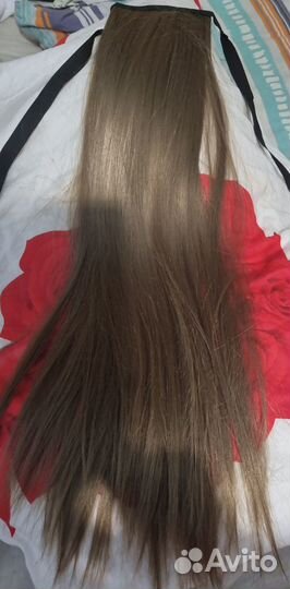 Хвост шиньон на ленте