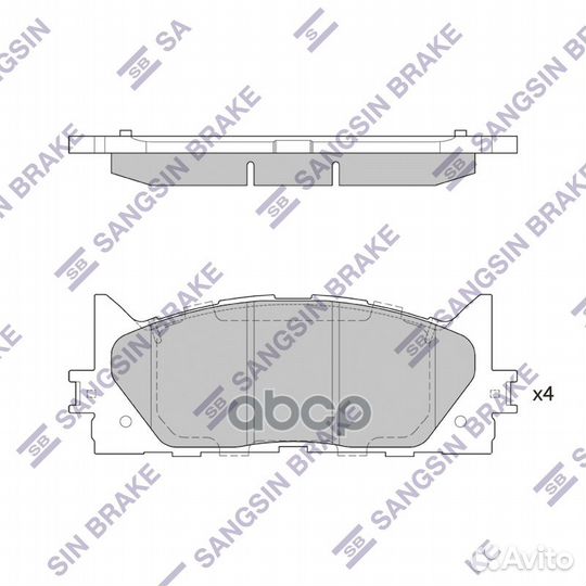 Колодки тормозные toyota camry V40 06/V50 11