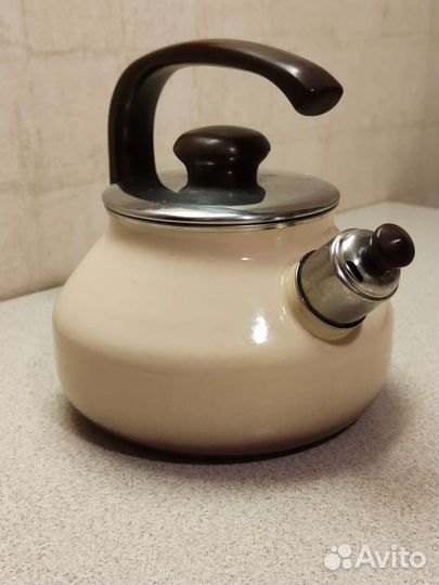 Чайник со свистком СССР стальной эмалированный
