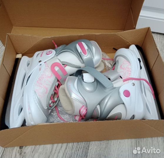 Коньки ледовые раздвижные размер 30-33