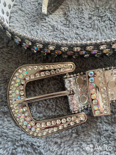 Ремень со стразами. Y2K. B.B.Simon