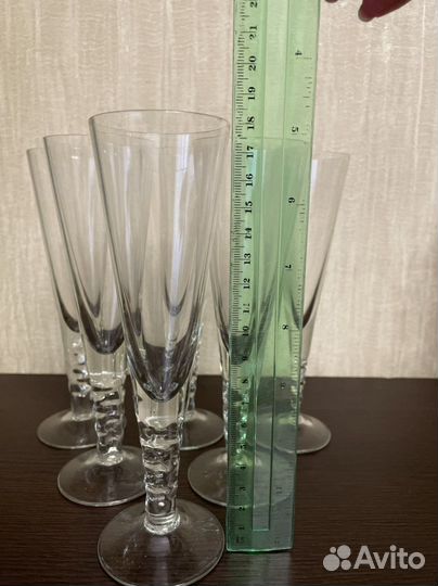 Фужеры на витой ножке винтаж СССР