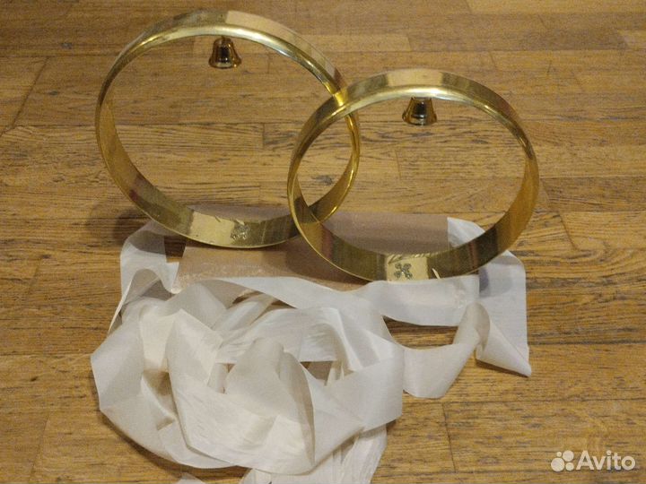 Кольца на машину свадебные
