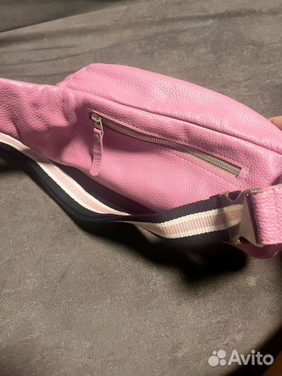 Сумка бананка женская натуральная кожа