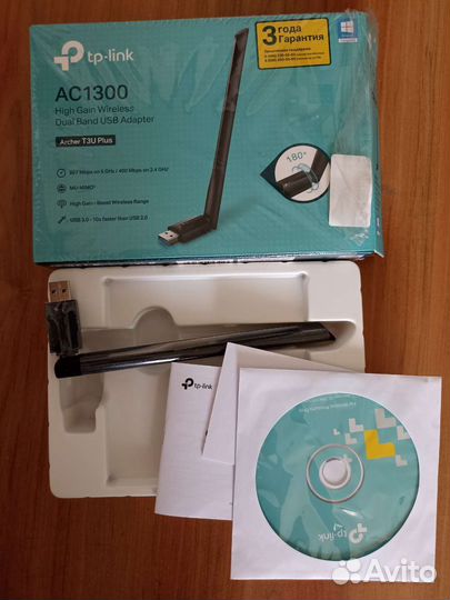 Wi-Fi адаптер TP-link Archer T3U Plus, 867 Мбит/с