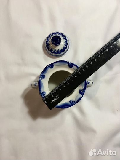 Новая сахарница Лебедь Гжель оригинал