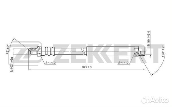 Шланг тормозной BMW 3 (E30) 82, 5 (E60, E61) 02, 6 (E63, E64) 03, 7 (E65-67) 01