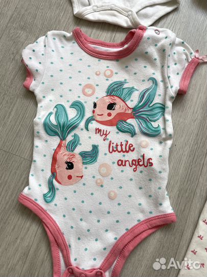 Боди и слип пакетом 62-68 см в идеале