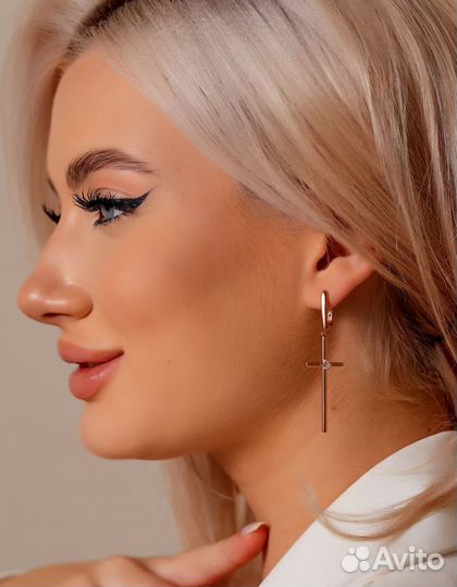 Серьги (покрытие 585RG)