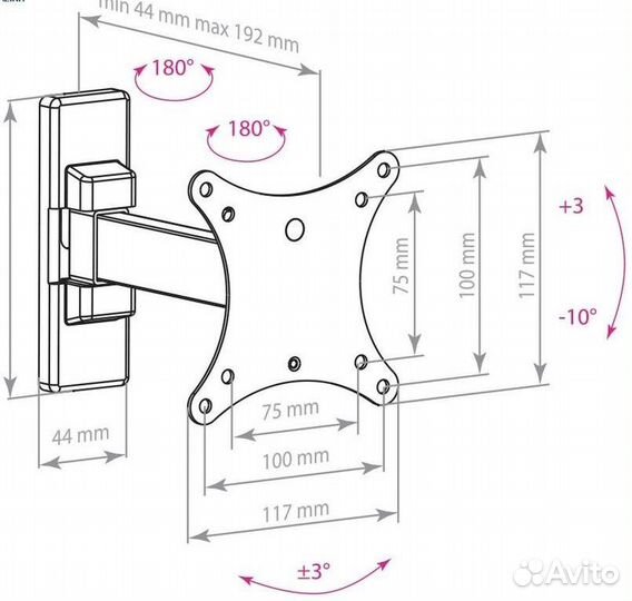 ARMmedia Кронштейн ARM Media mars-1 Black