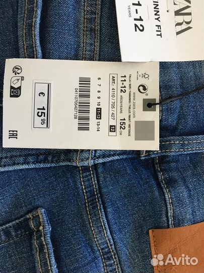 Джинсы zara детские 11-12 лет