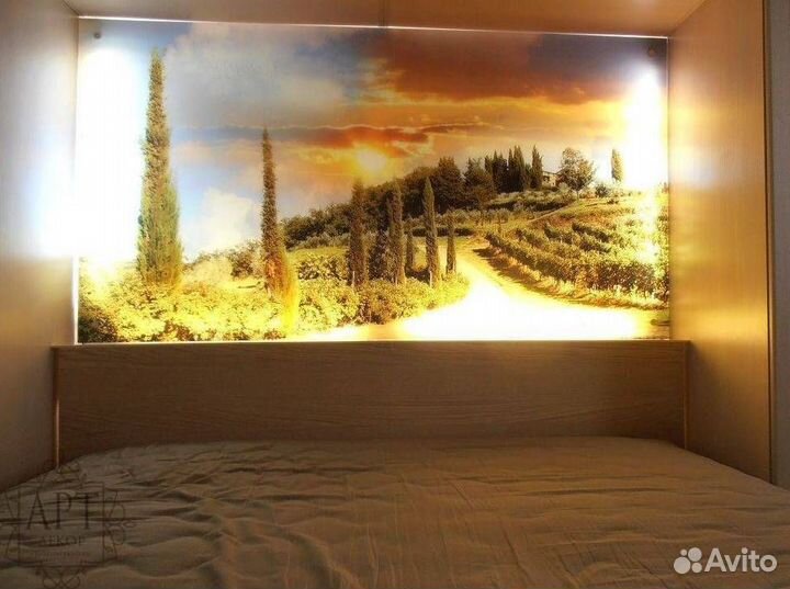 Стекло с фотопечатью с подсветкой