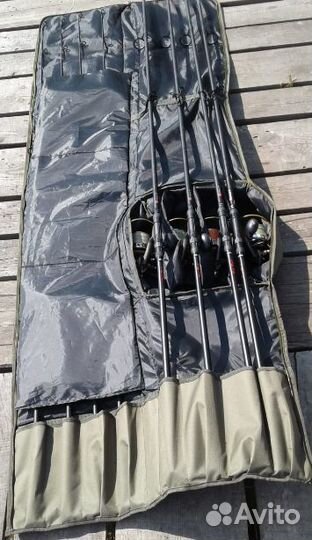 Карповые снасти чехол подсак катушка удилище