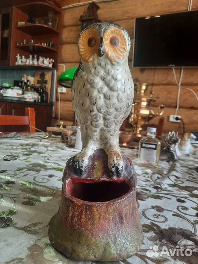 Филин старинный, визитница- карандашница