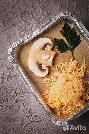 Крем-суп для запекания из шампиньонов и гребешка