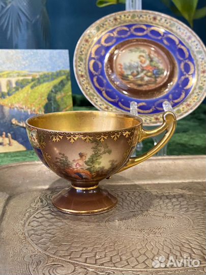 Старинная кофейная пара Чехословакия Epiag Royal