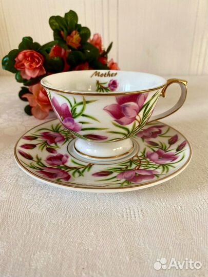 Чайная пара фарфор. Блюдца Hammersley. Англия