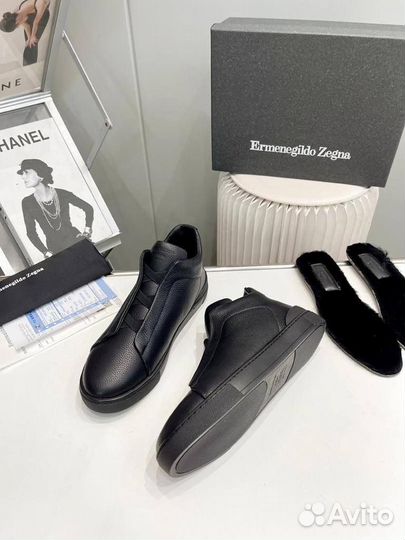 Кеды мужские Zegna с меховой стелькой