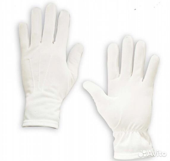 Перчатки белые парадные